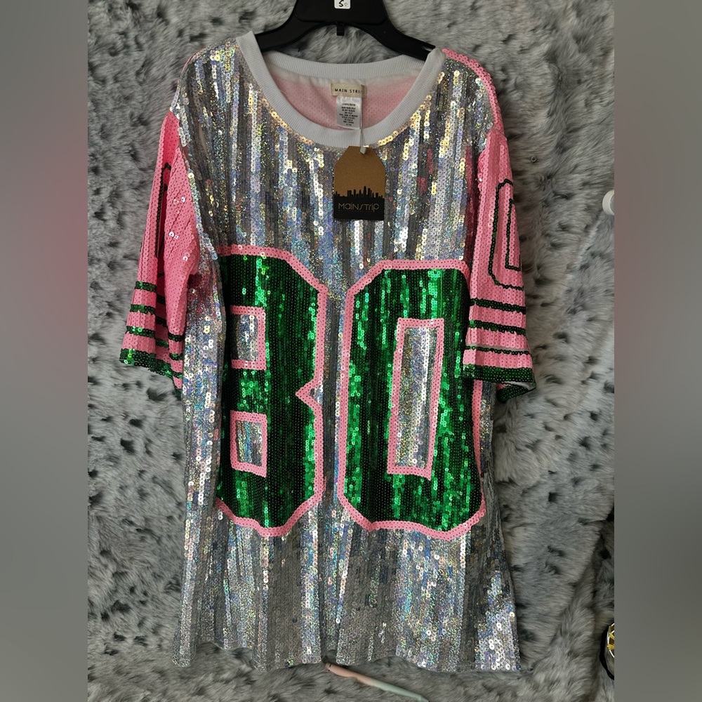 298. Main Strip Sequin oversized small Jersey
